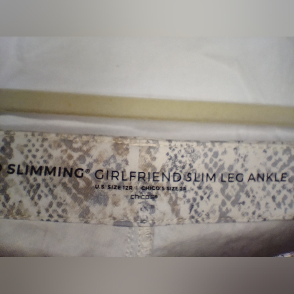 Chico's So Slimming Python Print Girlfriend Ankle… - image 2